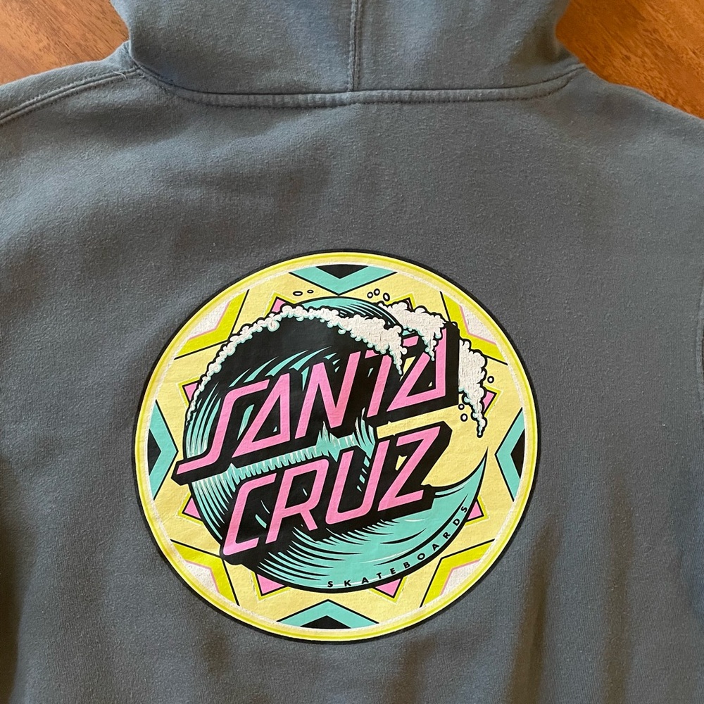 Santa Cruz Gray Skate Hoodie - Size M - Picture 8 of 10